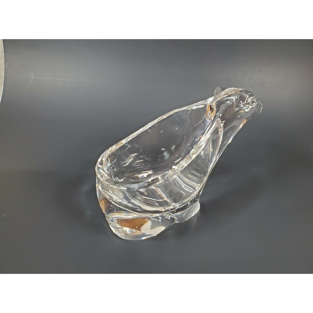 Vintage Sasaki Crystal Glass‎ Polar Bear CANDY Trinket Nut Dish Bowl MCM - Picture 4 of 9